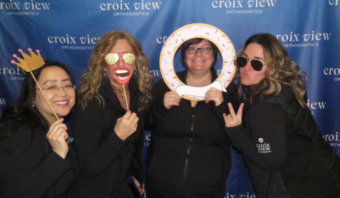 Croix View Orthodontics clinical team at a local event in Stillwater, MN